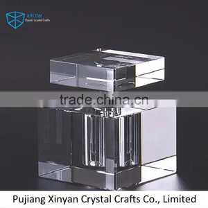Best Quality Empty Crystal Square Glass Perfume Bottles With Cap For Sale thumbnail-1