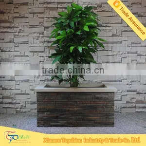 Strong Fiberglass Whitout Bottom Square Artificial Stone Planter thumbnail-1