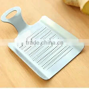 CY140 Stainless Steel Nonslip Handle Ginger Crusher Garlic Grater Rinder Shredder Silver Tone thumbnail-1