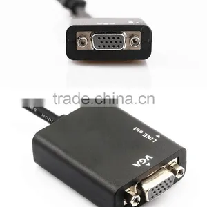 High Quality Hot Sale HD MI To VGA Converter With Audio Convex Head VGA Audio Converter Adapter Cable thumbnail-1