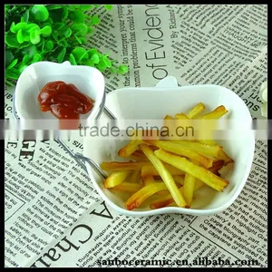2 Sizes Party Decoration 2 Tier White Shaped Porcelain Plate Tableware Wholesale thumbnail-6