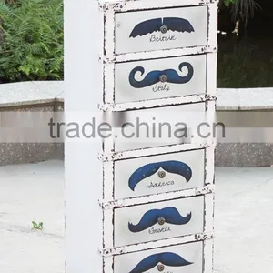 2015 New Design Antique White Wooden Cabinet Goatee for Home Decoration thumbnail-1