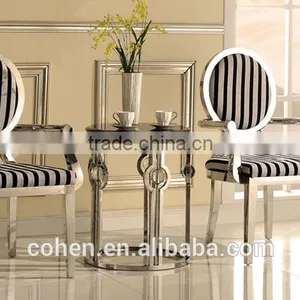 Modern European Style Livingroom High Back Leisure Chair/reception Chair Armchair/ghost Chair With Stripe Fabric thumbnail-1