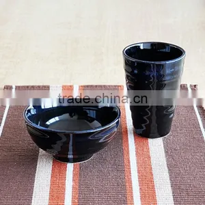 Japan-style Mug and Bowl With Solid Color thumbnail-1