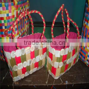 Hand Made Paper Rope Material Square Weave Basket thumbnail-4