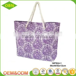 Wholesale Cheap Canvas Tote Beach Bag for Women thumbnail-4