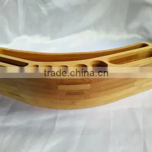 Custom Logo Bamboo Pen Holder for Desk Organizer thumbnail-4