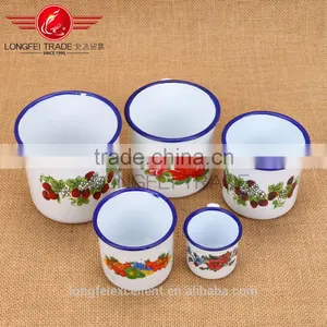 Cheap White Enamel Camping Mug Wholesale thumbnail-1