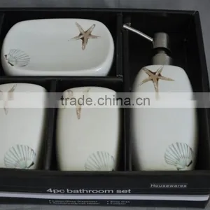 Ceramic Elegant Bathroom Accessories Bath Set thumbnail-2