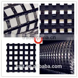 30KN Reinforce Rail Road Beds Double Direction Biaxia Warping Knitting Fiberglass Geogrids thumbnail-1