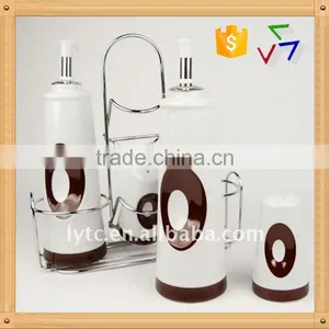 Ceramic Spice Jar With Metal Stand thumbnail-1