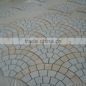 Fan Shape Granite Paving Stone Mixed Color Driveway Paving Stone thumbnail-2