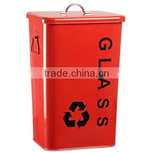 Large Metal Trash Can_Garden Outdoor Sundries Collector thumbnail-1