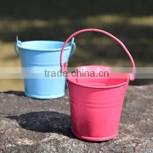 1L 2L 3L Small Galvanized Metal Bucket / Galvanised Metal Zinc Bucket Pail thumbnail-3