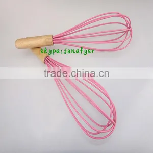 Mini Silicone Whisk With Wooden Handle thumbnail-1