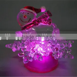 Flashing LED Color Changing Small Acrylic Snowman thumbnail-6