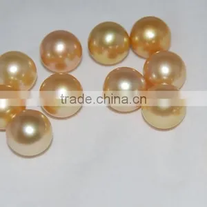 9-10mm AAA Golden Round South Sea Pearl thumbnail-1