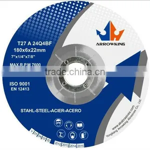 7''(180x6x22mm)T27-Reinforced Resin DC Grinding &Cutting Wheel for Metal thumbnail-1
