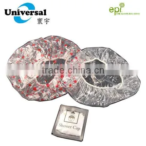 Safety Food Contact Protection Plastic Bowl Cover Car Seat Cover Shower Cap Ear Cap Hair Cape With Printing thumbnail-1