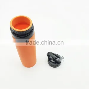 2017 New 600ml Fold Silicone Leak-proof Water Bottle For Outdoor Sport Camping Travel thumbnail-4