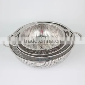 25.5cm 40.5cm Stainless Steel Colander With Two Handles for Rice / Fruit / Vegetable thumbnail-2