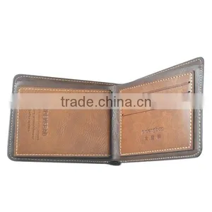 2015 Most Popular Zipper Coin Pocket Mens Leather Wallet thumbnail-3