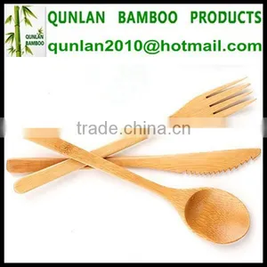 Natural Bamboo Knife Fork Spoon thumbnail-1