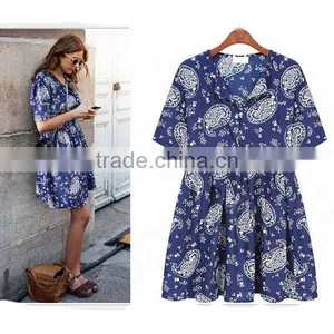 HD-D81 New Design OEM Factory Floral Women Summer Dresses/casual Dress thumbnail-1