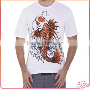 Summer Japanese Rising Sun Koi Tattoo Printed Teen Boys t Shirts thumbnail-1