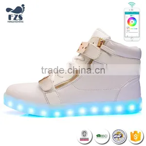 2016low MOQ With App Controlled Bluetooth Twin Lamp Dance ODM Led Light up Shoes thumbnail-5