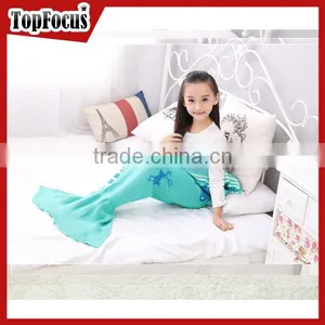 Custom High Quality Christmas Blanket Children Mermaid Tail Blanket thumbnail-1
