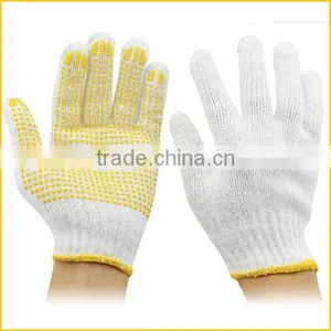 Pvc Dotted Cotton Knitted Gloves With Pvc Dots for Construction thumbnail-2