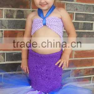 Handmade Girls Crocheted Mermaid Tail Dress thumbnail-2