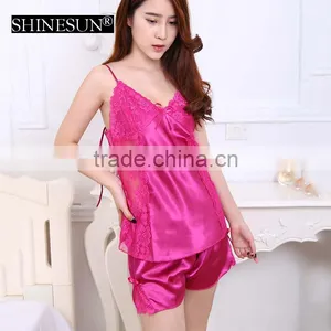 2017 Silk Pajamas Harness Sexy Night Skirt Sleepwear Home Clothes Sexy Underwear thumbnail-1