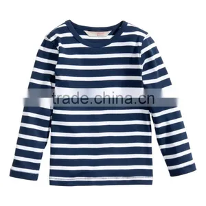 Comfortable Striped 65 Polyester 35 Cotton Kids t Shirt thumbnail-2