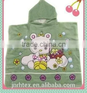 Beautiful 100%Cotton Printed Poncho Towel Baby Robe thumbnail-1