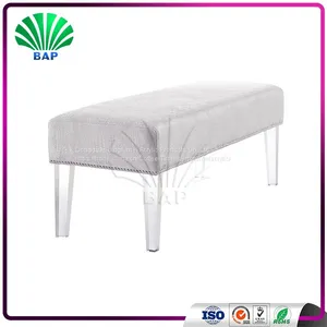 Soft Thick Acrylic Bench Seat Wedding Sofa For Bride And Groom Restaurant Sofa Bench thumbnail-1