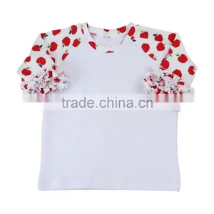 2017 Summer New Design Print Pattterns Drop Shipping Cotton Knit Ruffle Reglans Wholesale Children Clothing Usa thumbnail-4