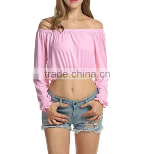 Women Blouse Off-Shoulder 2017 Fashion Casual Blouse & Top For Wholesale thumbnail-4