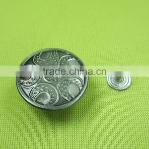 Low Price Hight Quality Geometric Pattern Jean Button Zamak Button thumbnail-3