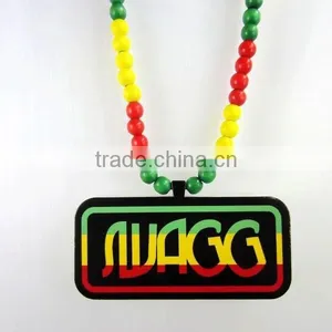 Fashion Acrylic Wood Ceramic Necklace thumbnail-1