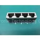 90 Switch 8P8C Shielded 4 Port RJ45 Jack With Magnetics Networking Use thumbnail-1