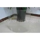 Green Curved Tempered Glass 4mm Hurricane Proof For Shop Counter thumbnail-1