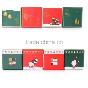 Lot of 4 Small Nesting GIFT BOX Boxes CHRISTMAS Present (Polar Bear Santa Claus Gloves Snowman) NEW thumbnail-5
