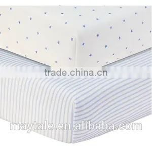 100% Cotton Percale Printed Fitted Cot Bed Sheet thumbnail-1