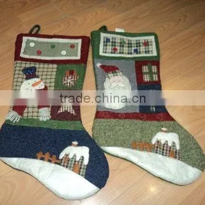 Felt Christmas Socks With Snowman thumbnail-1