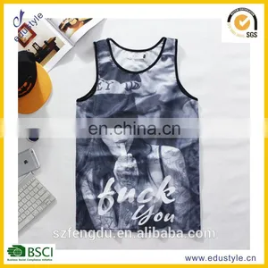 OEM/ODM Service Offer Sublimated Printing Men's Tank Top/running Singlet thumbnail-2