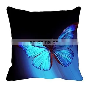 Top Quality Fabric Car Home Decor Beautiful Butterfly 3D Digital Print Fast Color Cushion Cover thumbnail-1
