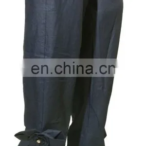 Casual Wear Black Color Stitched Cotton Bottom Pant 2017 thumbnail-2