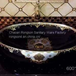 2018 Hot Selling Ceramic Tabletop Square Sanitary Ware Luxury Good Quality Bathroom Art Wash Hand Basin Sink thumbnail-2